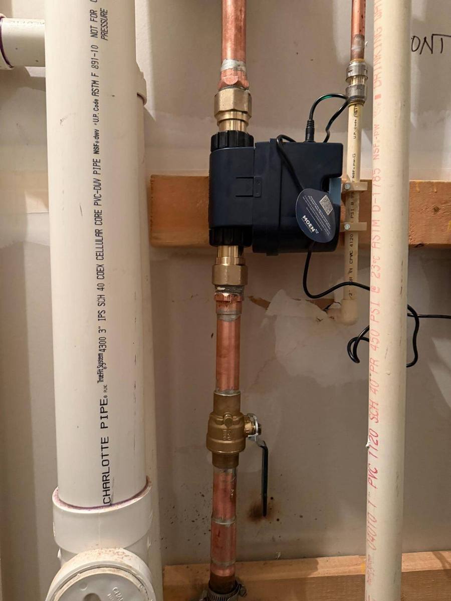 Smart water shutoff valve installation in Sterling VA
